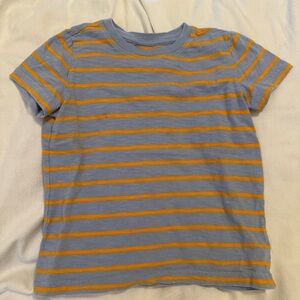 Primary Blue and Orange Striped Kids Tee